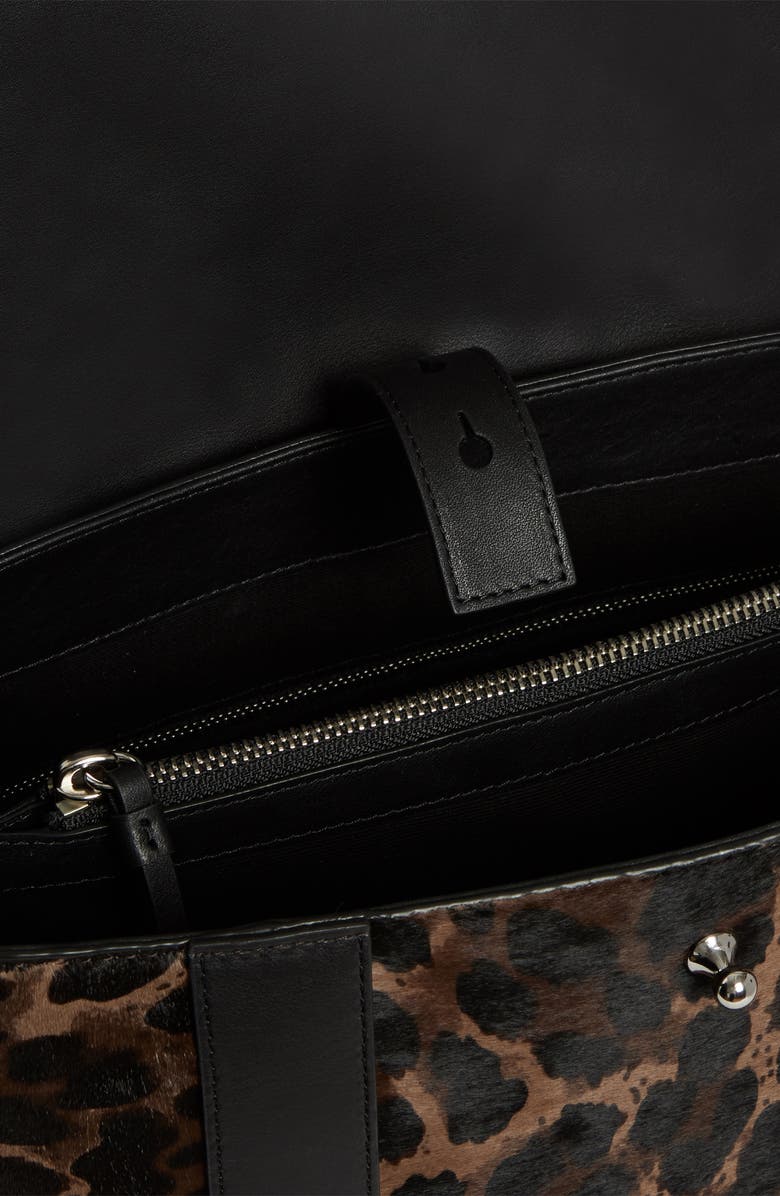 AllSaints Kim Leopard Print Genuine Calf Hair Backpack, Alternate, color,