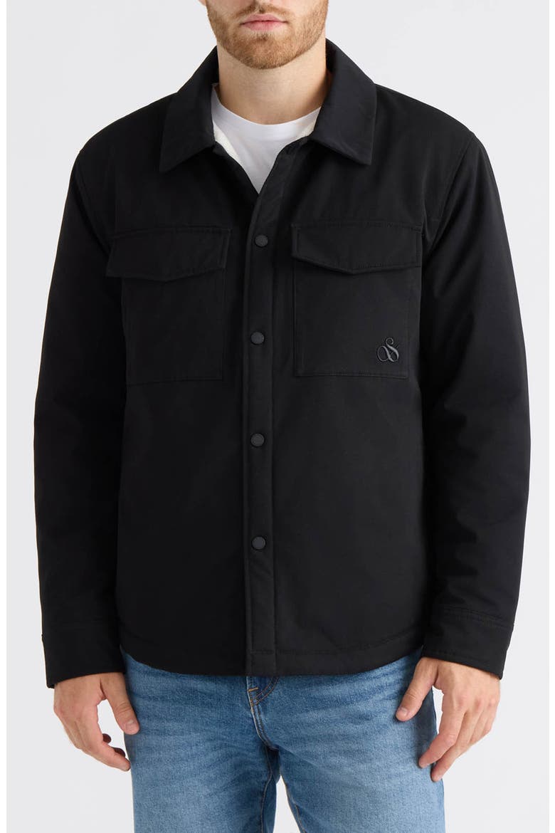Kyle Twill Shirt Jacket, Main, color, BLACK