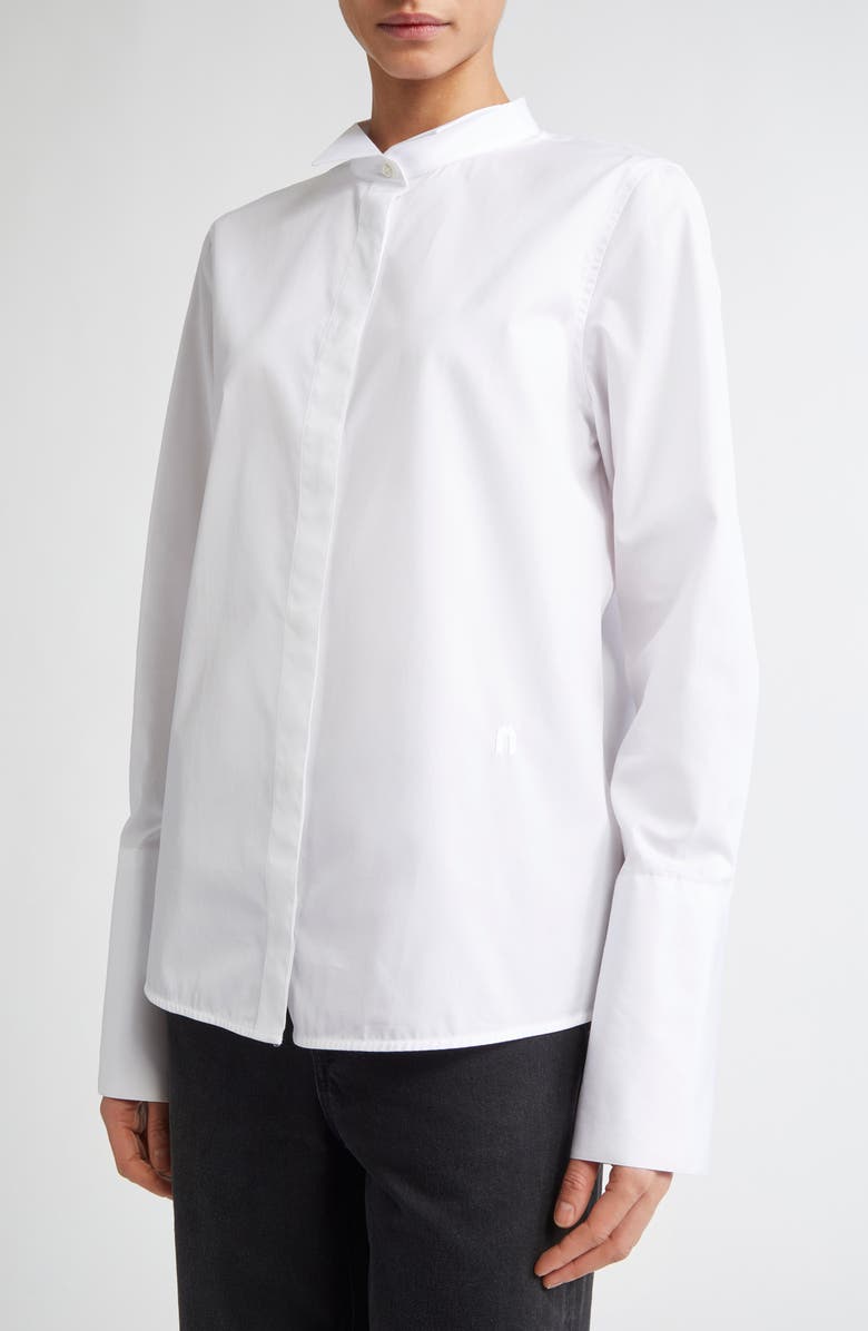 TEURN STUDIOS Tailcoat Organic Cotton Poplin Button-Up Shirt, Alternate, color, 