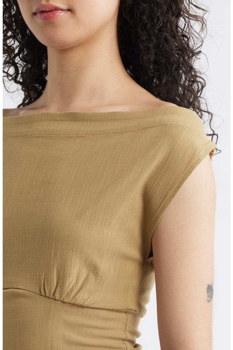 Harper Off the Shoulder Top, Alternate, color, DILL SEED