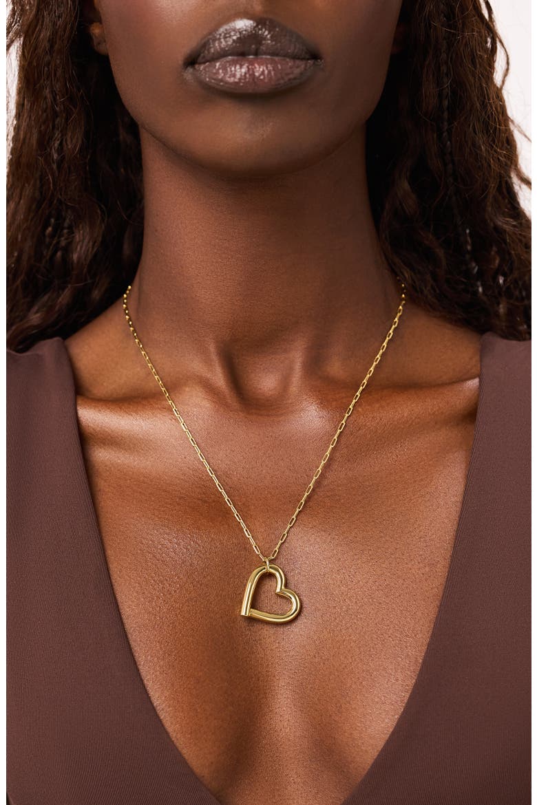 Heart Necklace - Delilah, Alternate, color, Gold
