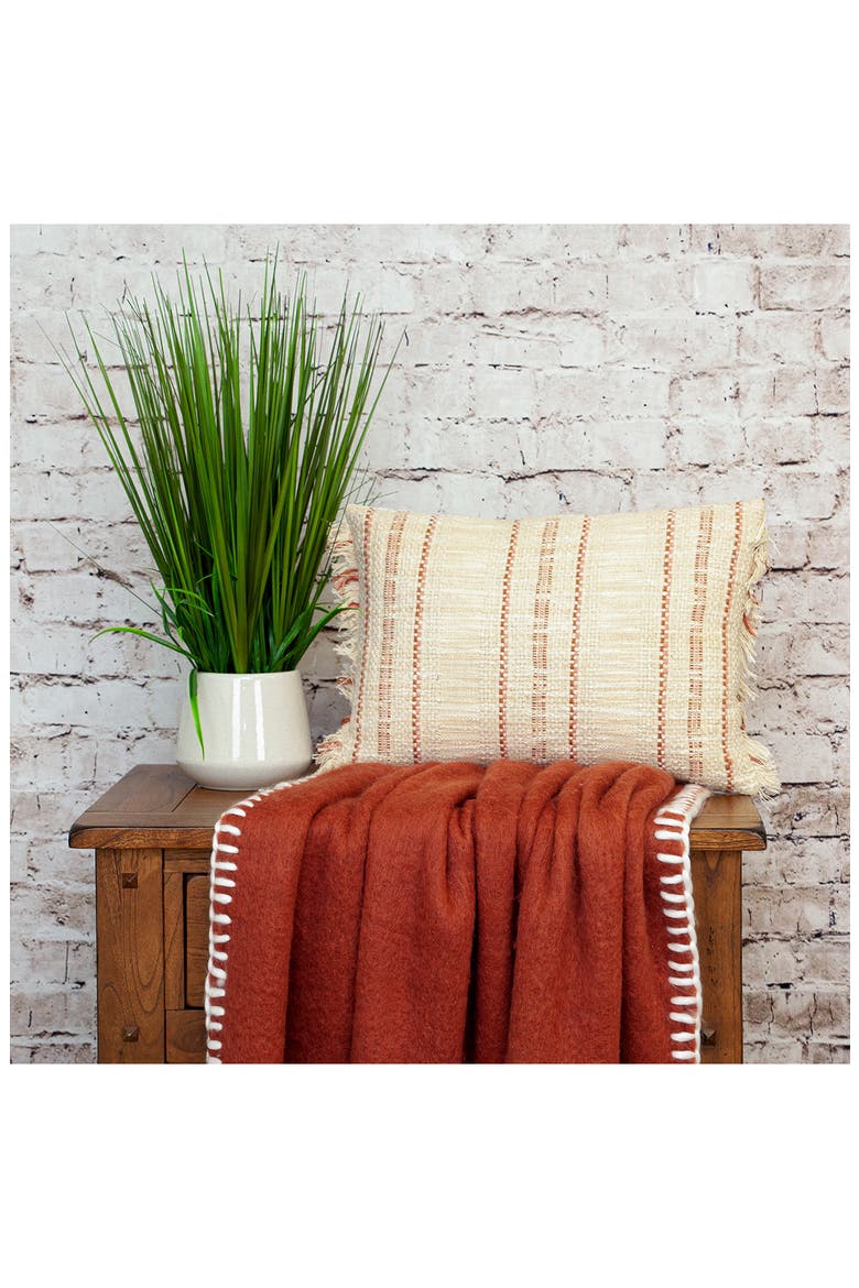 Stripe Accent Pillow, Alternate, color, BEIGE
