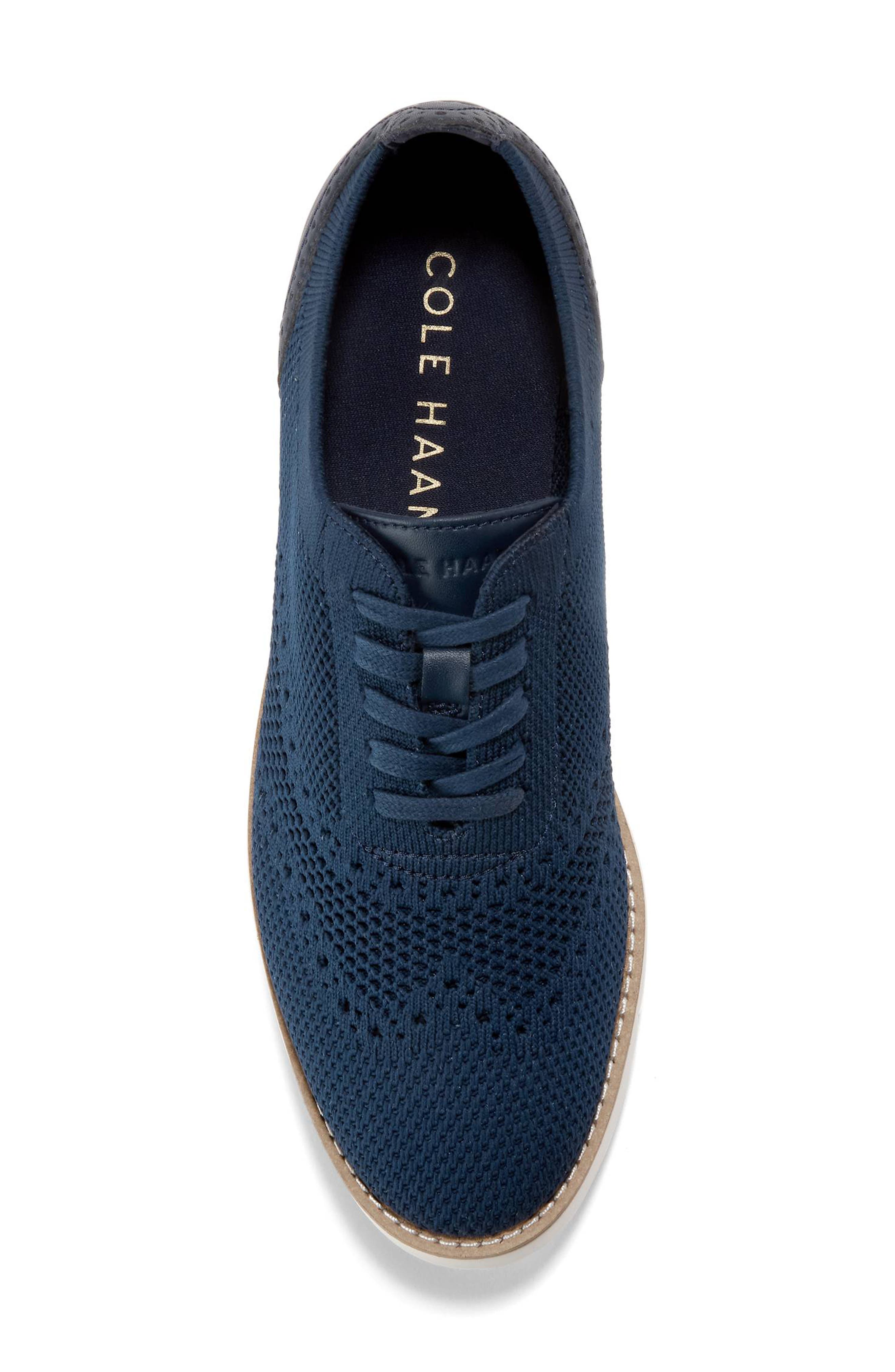 Grand City Platform Oxford, Alternate, color, NAVY KNIT/ IVORY