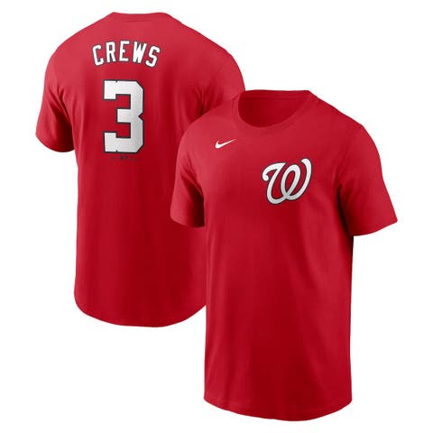 Men's Nike Dylan Crews Red Washington Nationals Fuse Name & Number T-Shirt