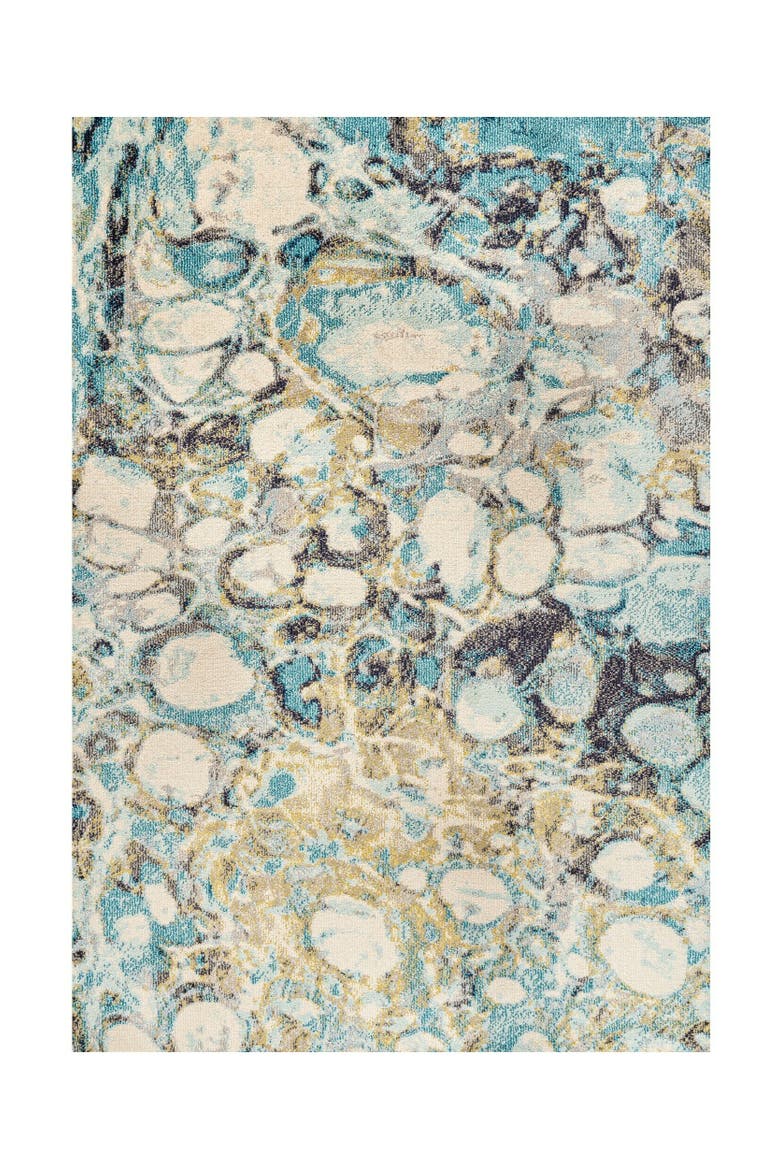 Pebble Marbled Abstract Area Rug, Main, color, Blue/Beige