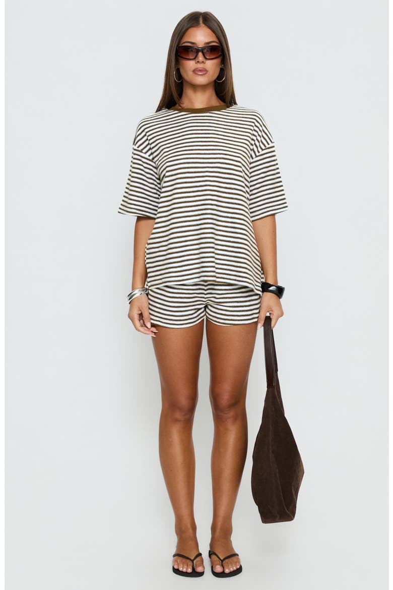 Selvina Striped Terry Shorts, Alternate, color, MULTI STRIPE