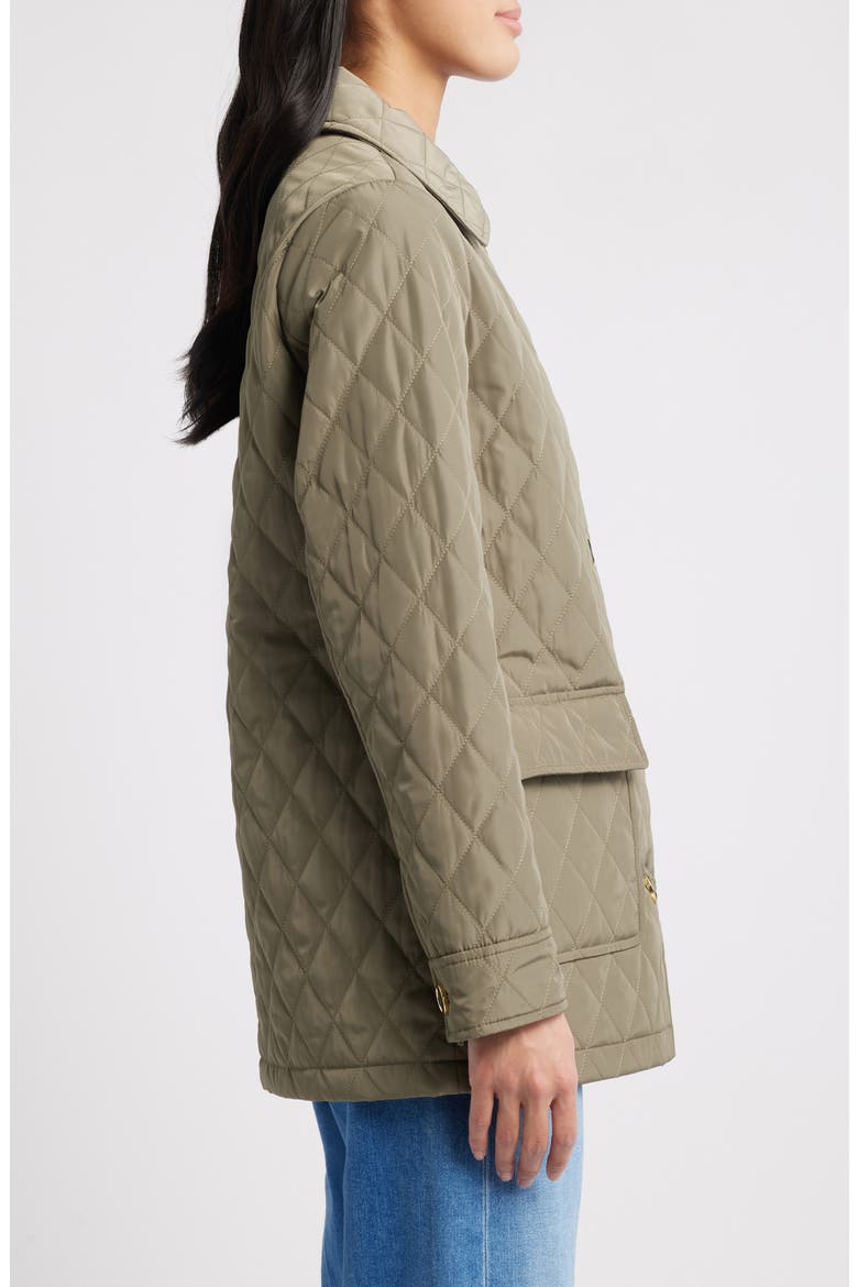 Diamond Quilted Barn Jacket, Alternate, color, SAFARI