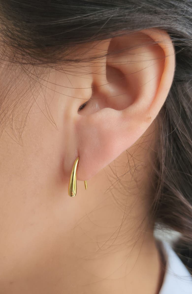 ADORNIA FINE 925 Sterling Silver Teardrop Earrings, Alternate, color, Gold