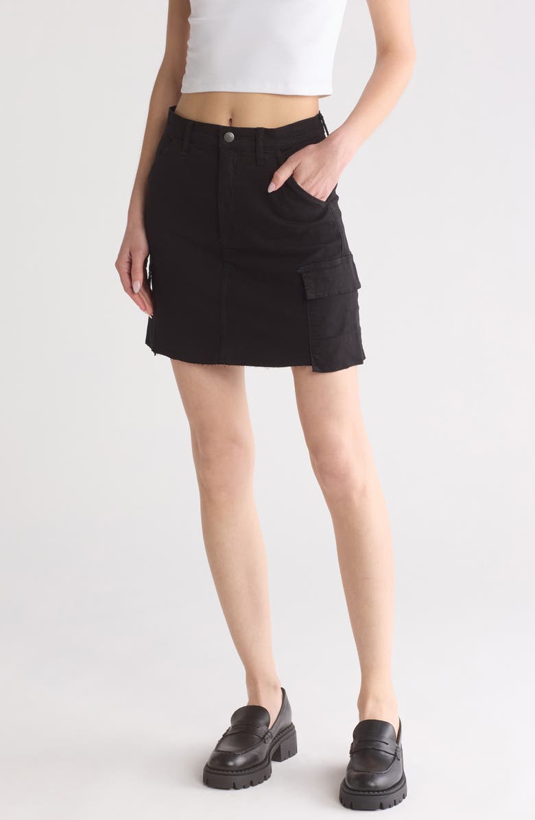 Joe's Cargo Miniskirt, Main, color, Black