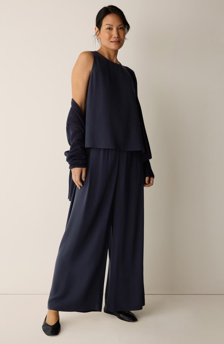 Eileen Fisher Textured Sleeveless Silk Shell, Alternate, color, 