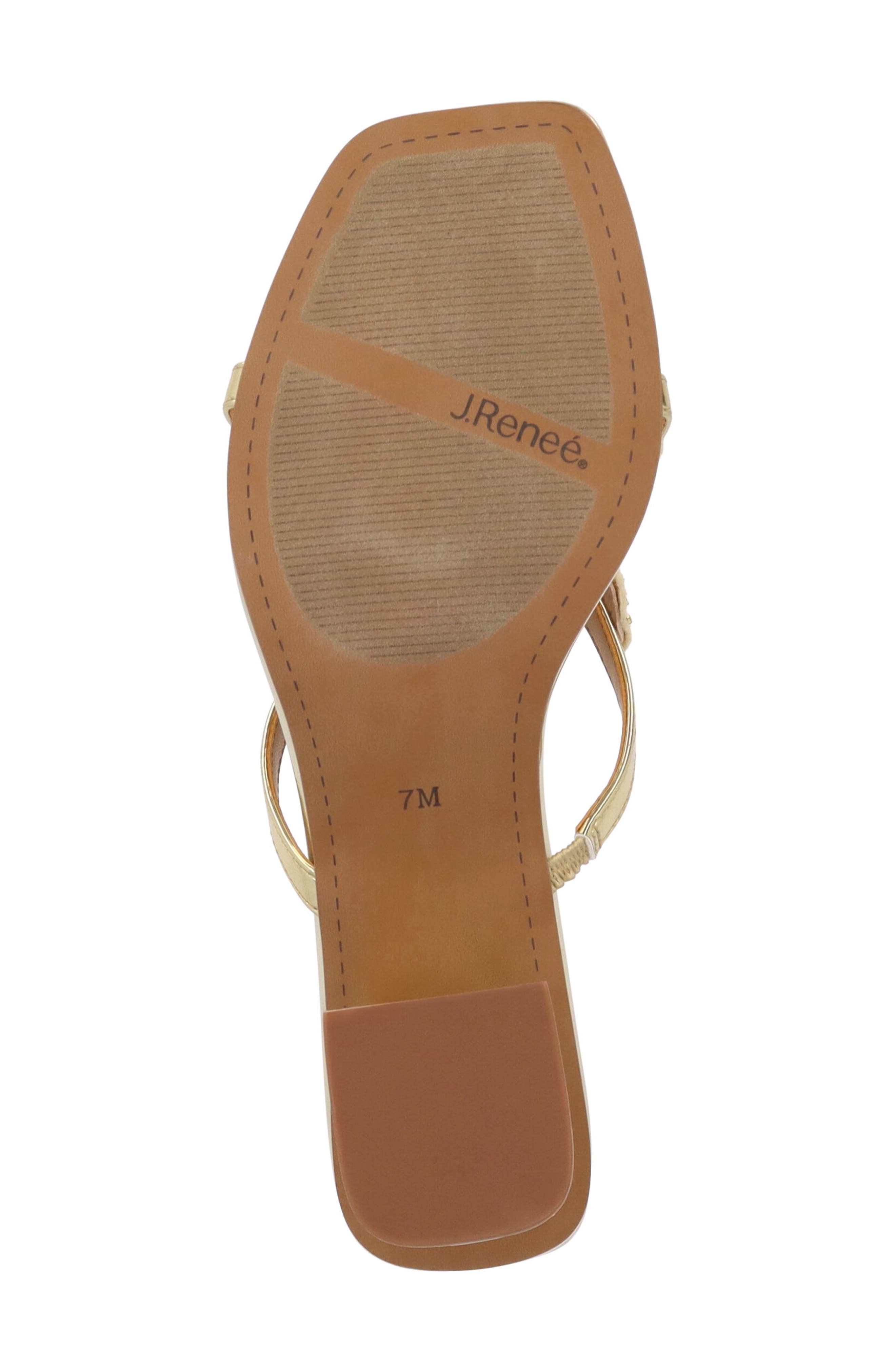 J. Reneé Sunstar Appliqué Sandal, Alternate, color, Gold/ Natural