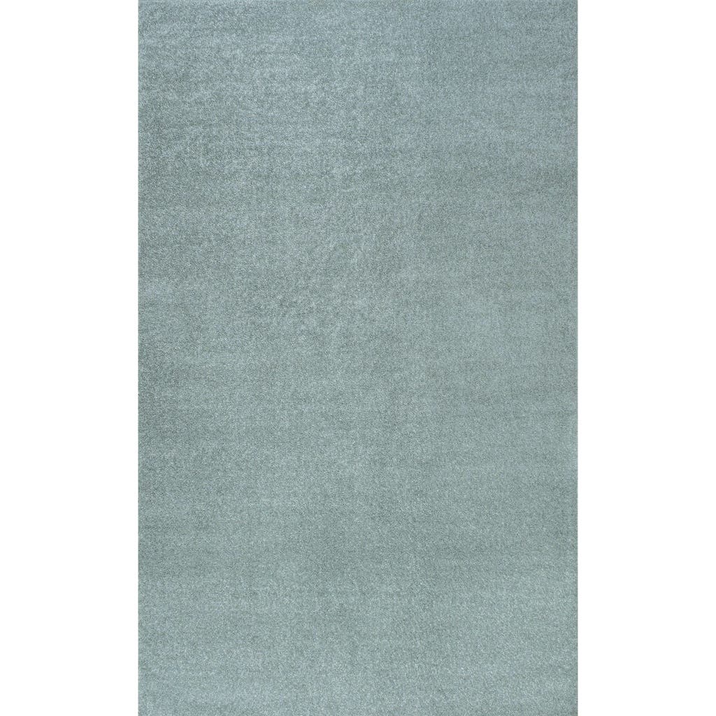 Jonathan Y Haze Solid Low-pile Area Rug In Blue