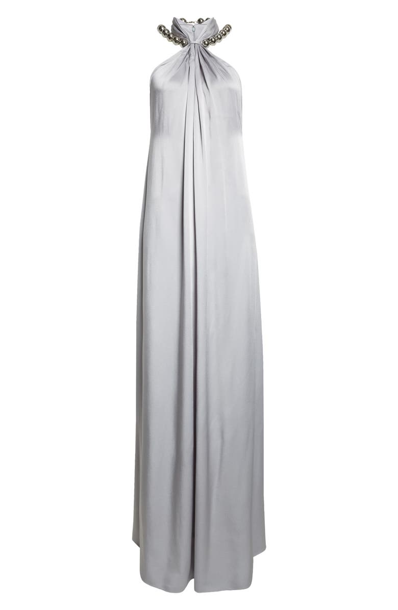 Stella McCartney Sphere Satin Gown, Alternate, color, 4905 - Pearl Blue