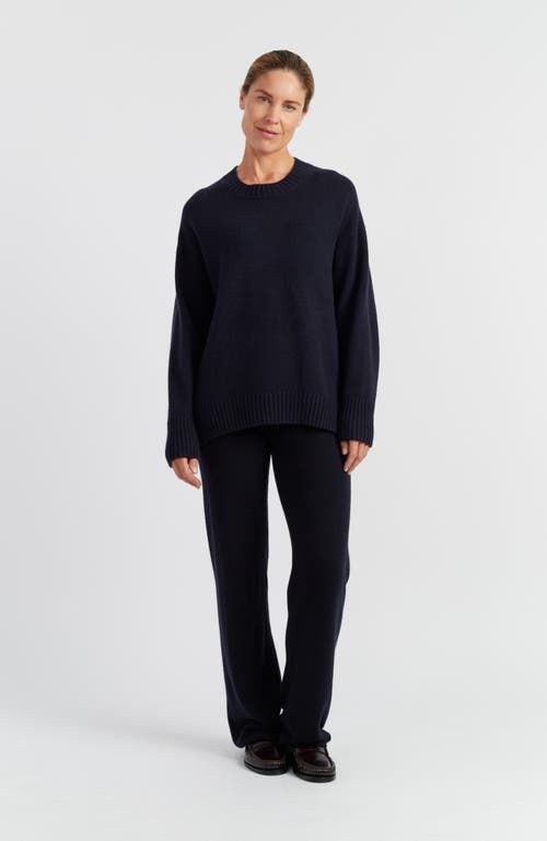 Chinti & Parker Pure Cashmere Crew Neck Sweater In Black