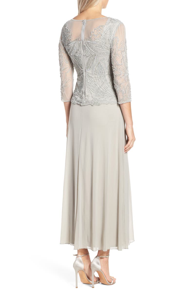 Pisarro Nights Embellished Mesh Gown, Alternate, color, 