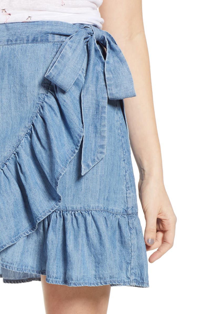 Rails Etienne Chambray Wrap Skirt, Alternate, color,