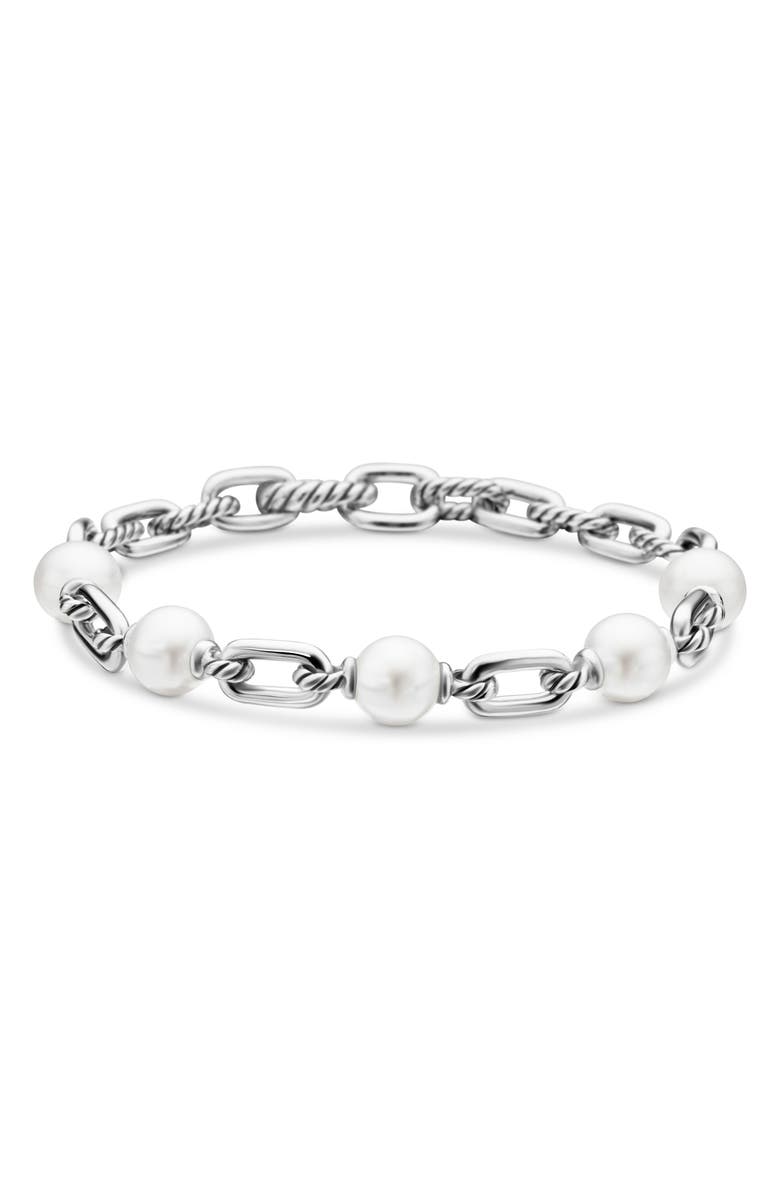 David Yurman Madison Freshwater Pearl Chain Bracelet, Main, color,