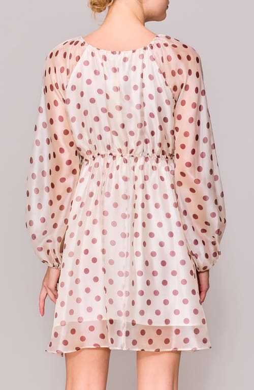 Melloday Long Sleeve Front Tie Minidress