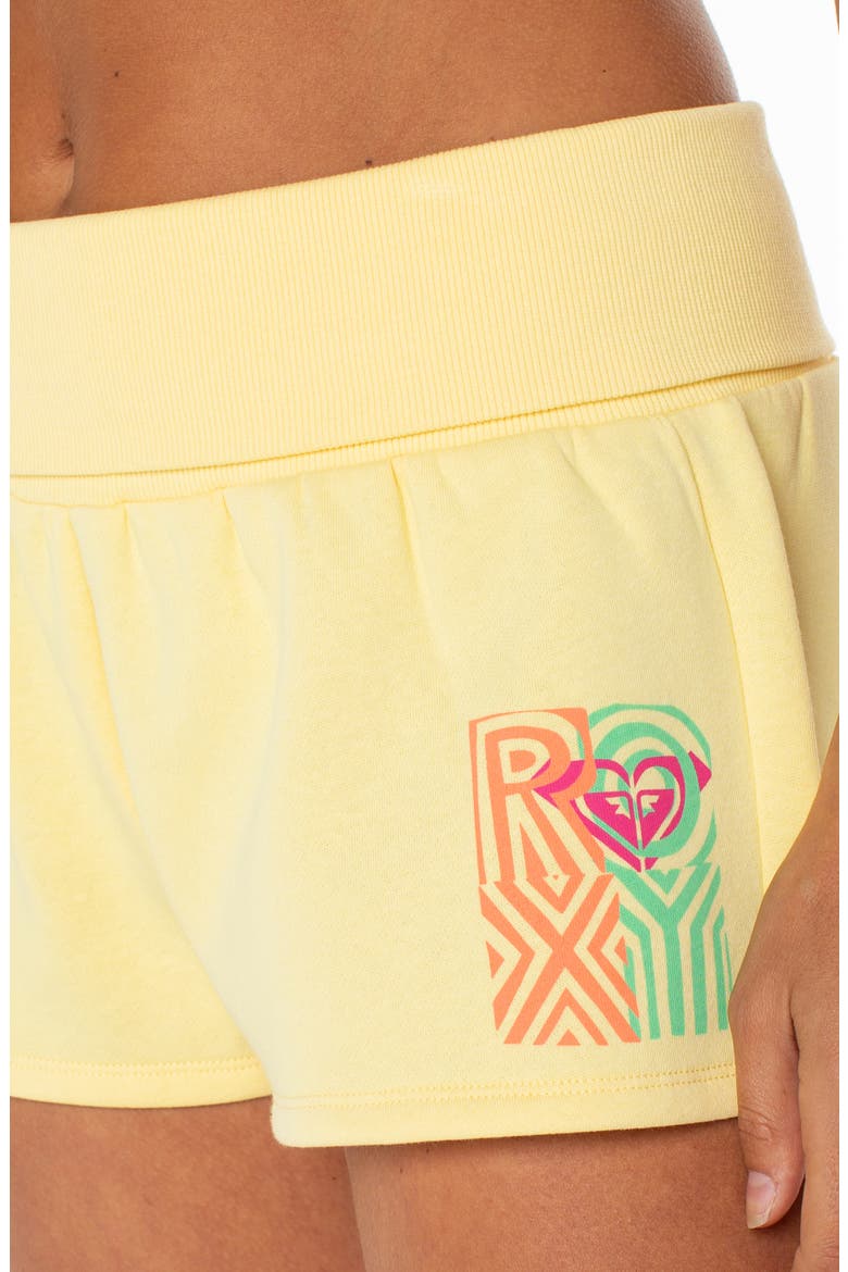 Sunday Foldover Waist Shorts, Alternate, color, POPCORN