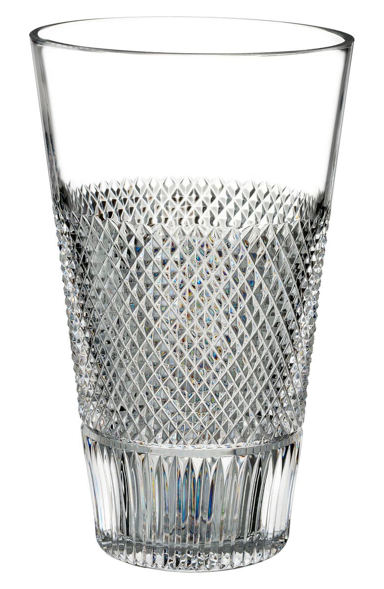 Waterford Diamond Line Leaded Crystal Vase, Main, color, 