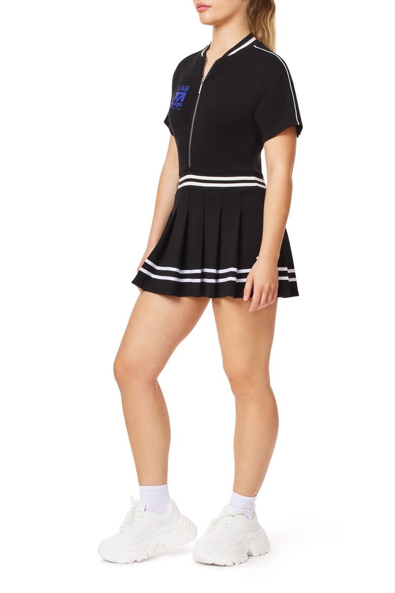 Pleated Tennis Minidress, Alternate, color, BLACK NIGHT