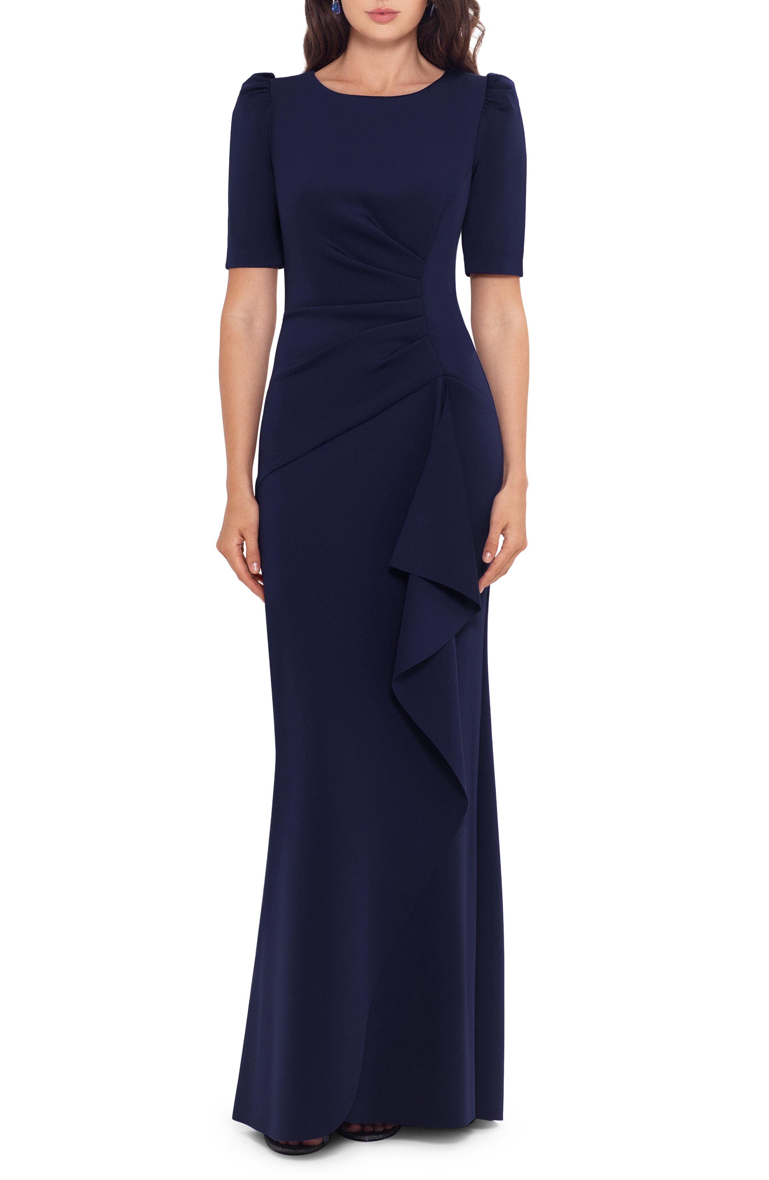 Ruffle Puff Sleeve Gown - image 3