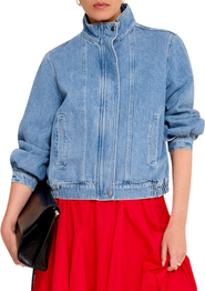 MINT VELVET Denim Bomber Jacket