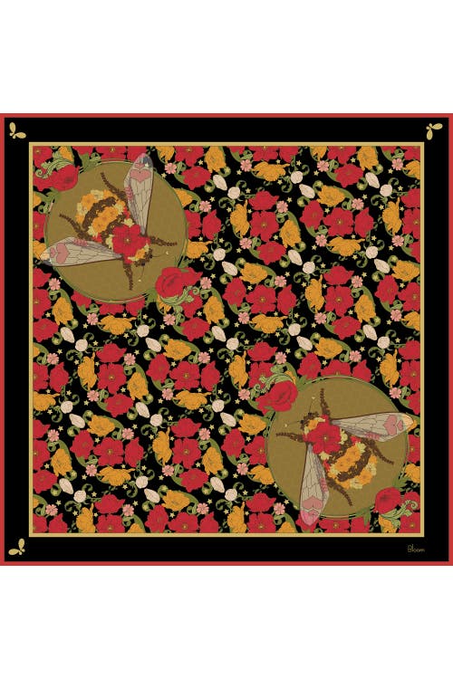 Henelle Large Silk Scarf In Bloom
