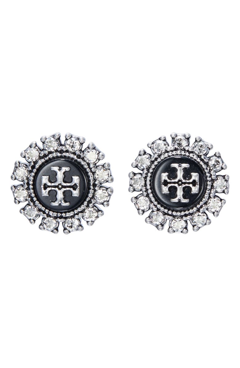 Tory Burch Kira Crystal Stud Earrings, Main, color, 