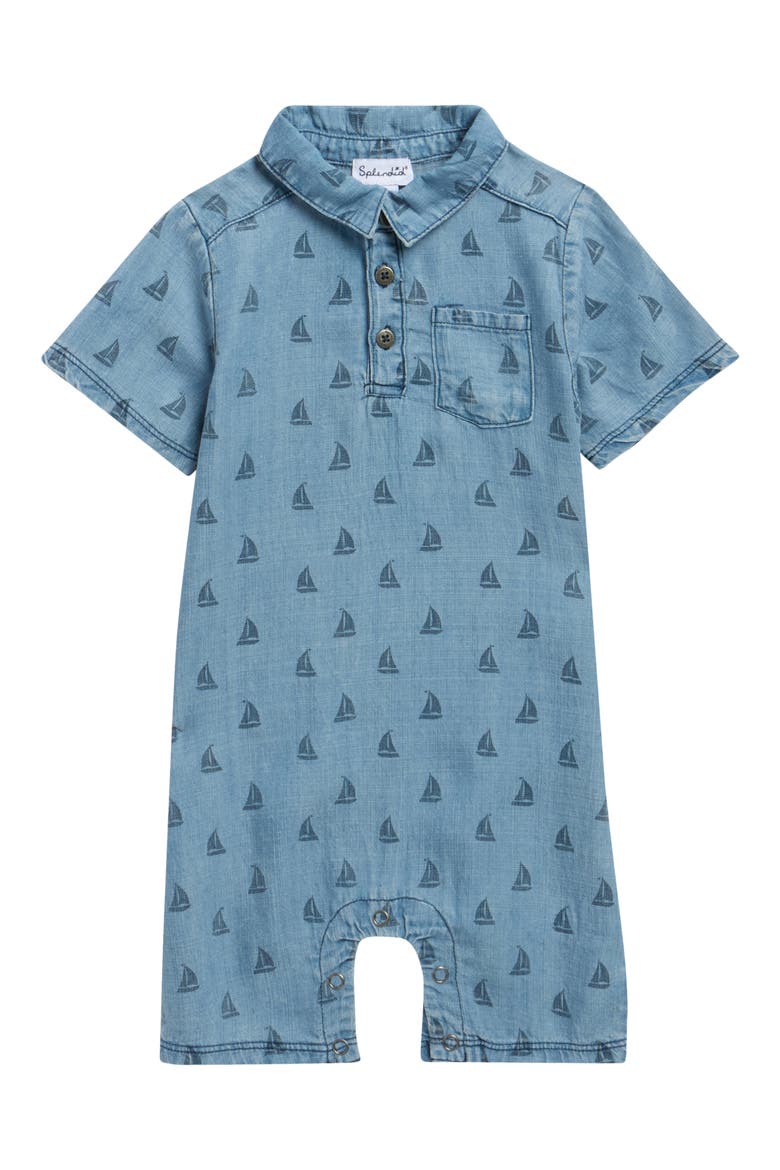 Sail Away Romper, Main, color, SAIL AWAY PRINT