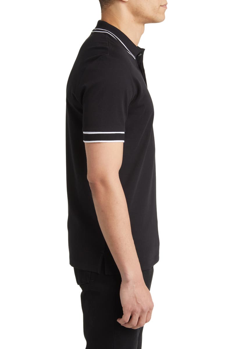 BOSS Parlay Tipped Cotton Polo, Alternate, color, Black