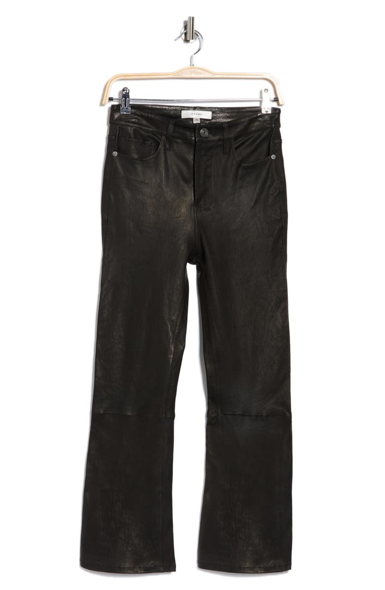 FRAME Le Crop Bootcut Leather Pants, Main, color,
