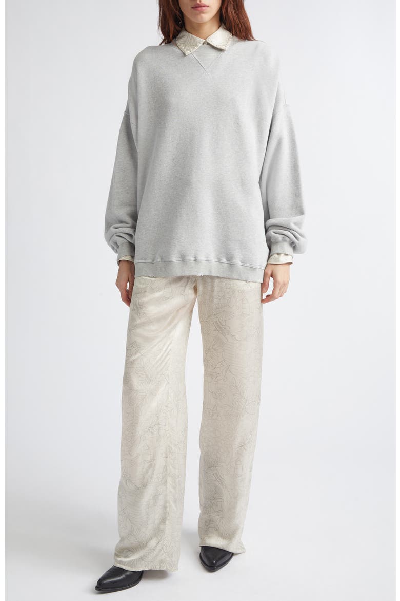 Journey Oversize Sweatshirt, Alternate, color, ALLUMINIUM MELANGE GRAY