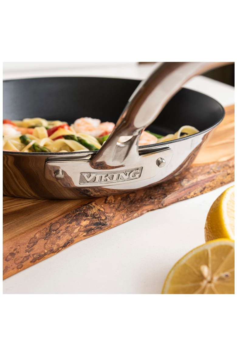 Clipper Viking Contemporary 12" Nonstick Fry Pan, Alternate, color, STAINLESS STEEL