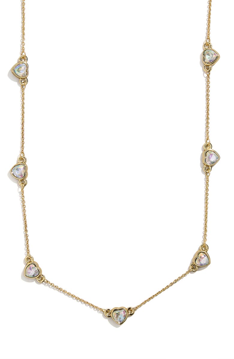 BaubleBar Match with Mama Heart Necklace, Main, color, Clear