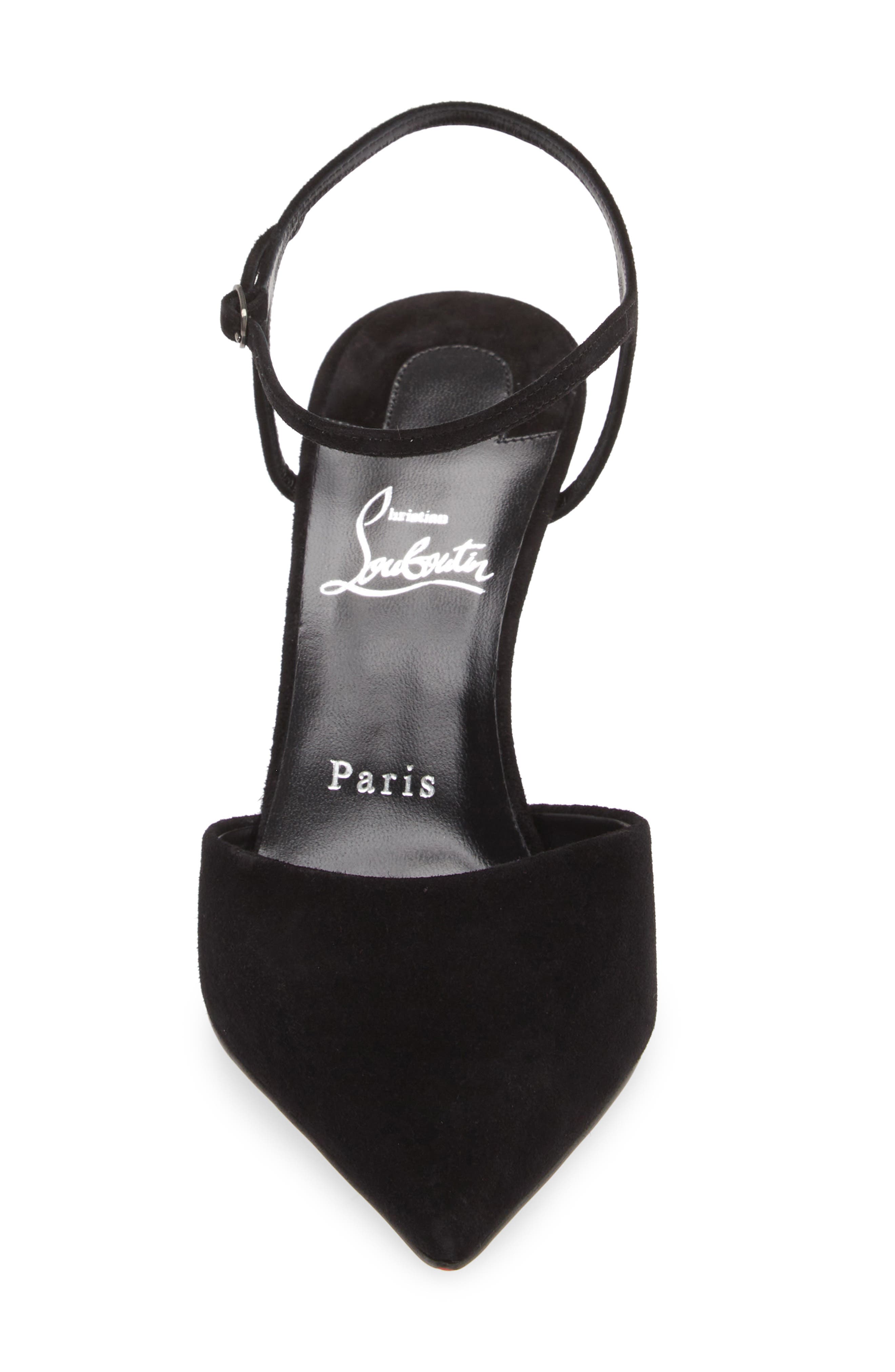 Christian Louboutin Condora Riviera Ankle Strap Pump, Alternate, color, Black/ Lin Black