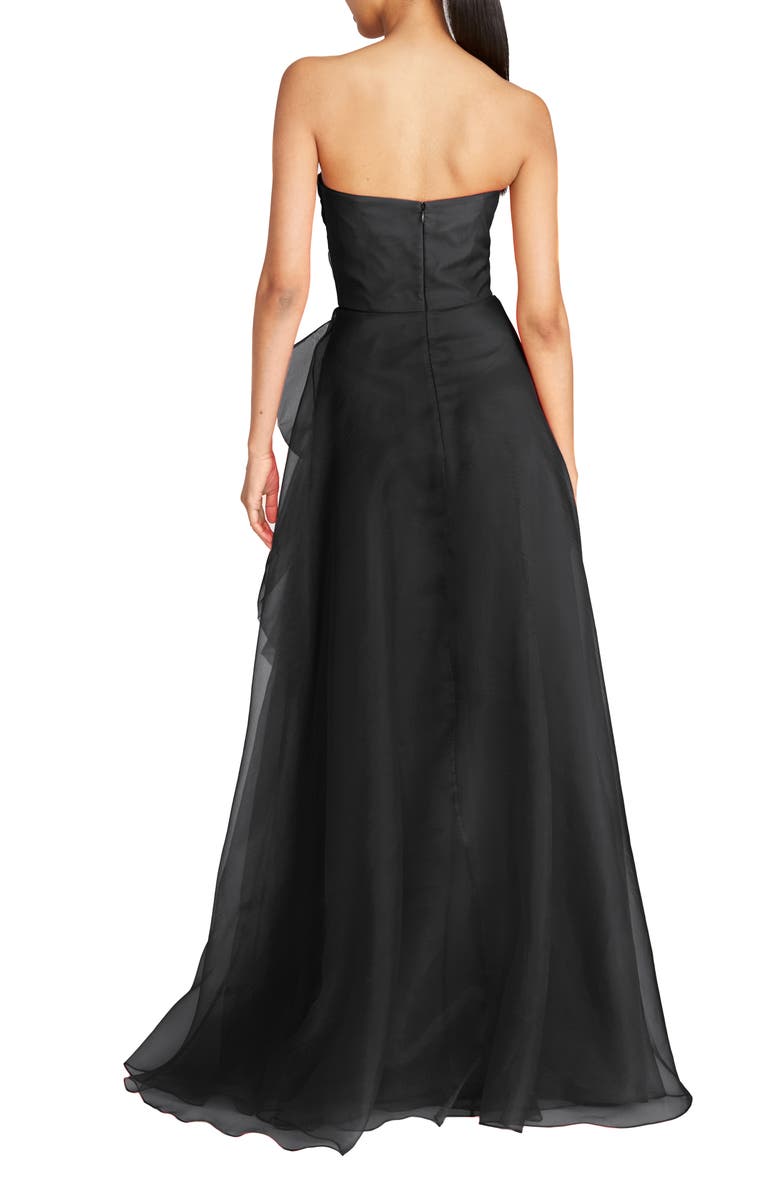 Theia Teresa Draped Strapless Gown, Alternate, color,
