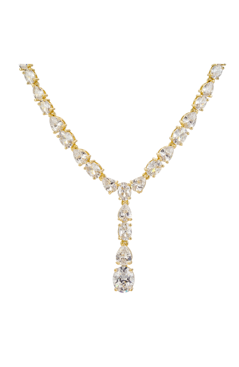 Untamed Petals Gravity Crystal Necklace, Main, color, Gold