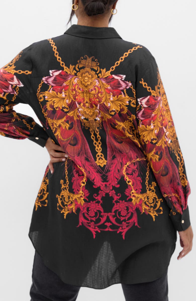 City Chic Savannah Shirt, Alternate, color, Ruby Lavish