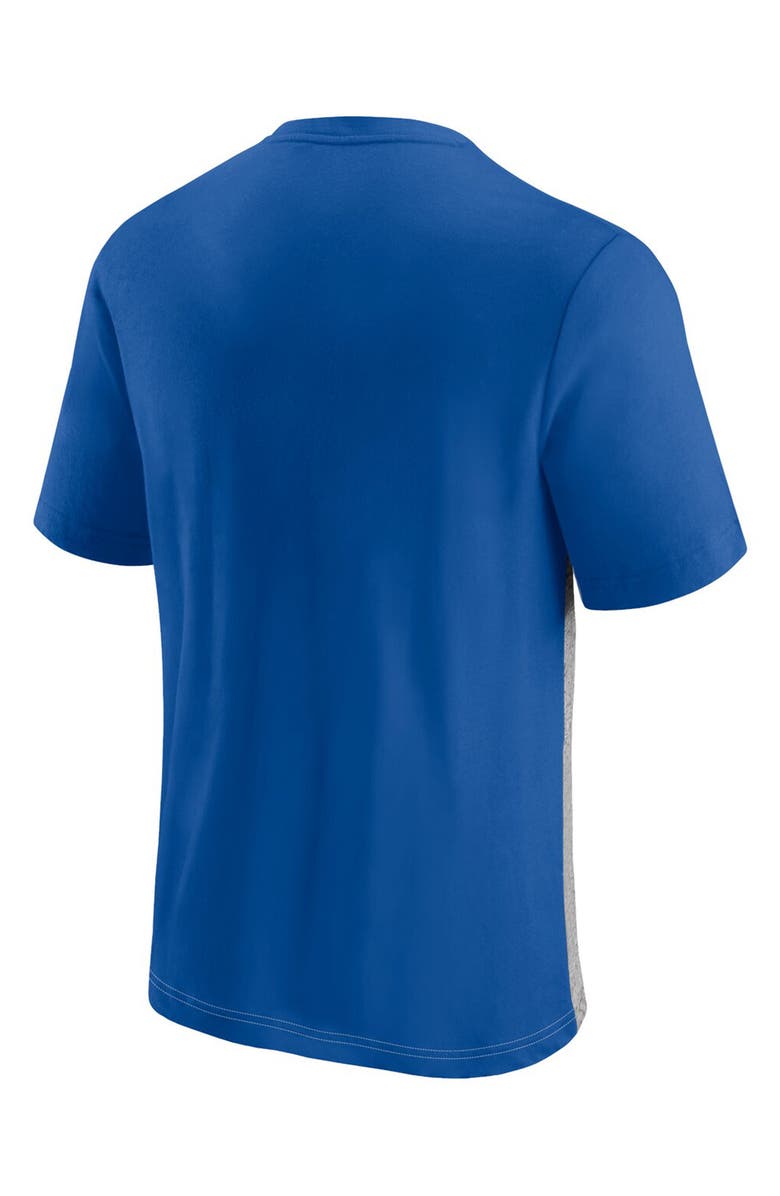FANATICS Men's Fanatics Branded Royal/Heathered Gray Buffalo Bills Throwback Colorblock T-Shirt, Alternate, color, 