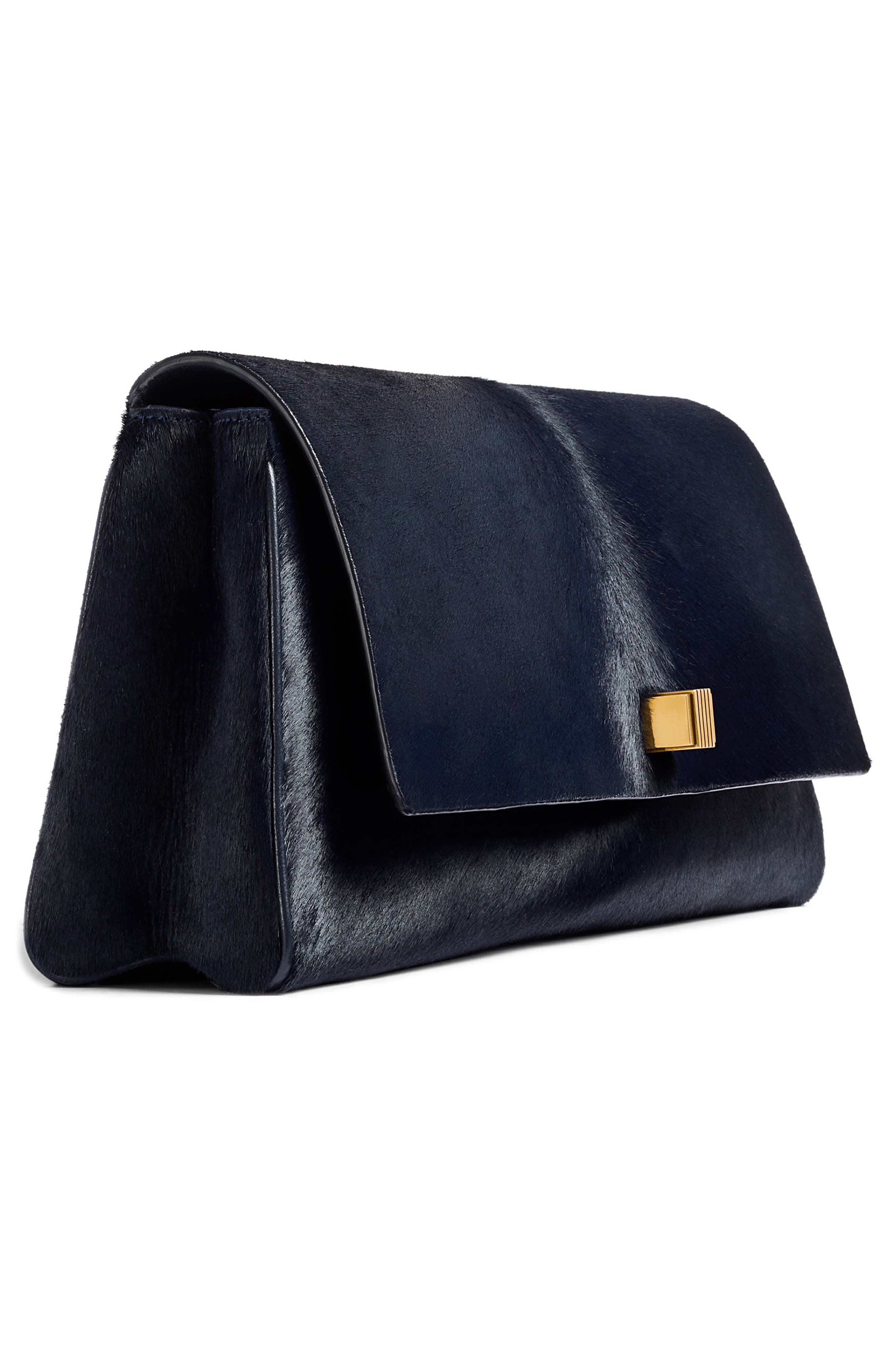 Khaite Audrey Genuine Calf Hair Clutch, Alternate, color, 
