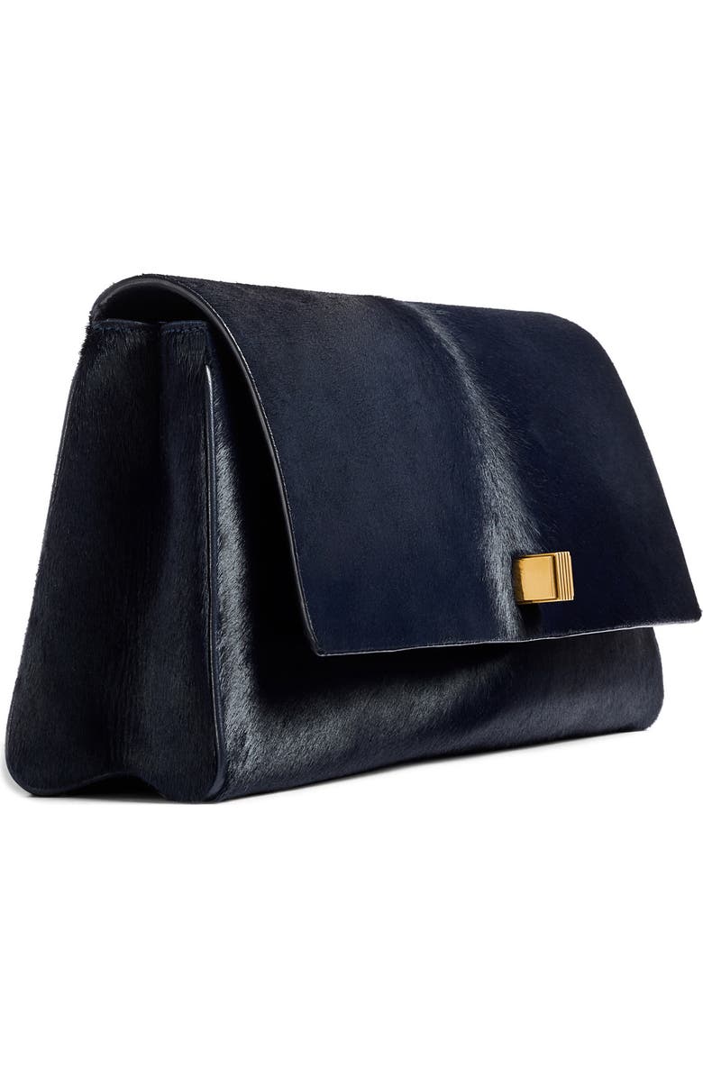 Khaite Audrey Genuine Calf Hair Clutch, Alternate, color, Midnight Navy