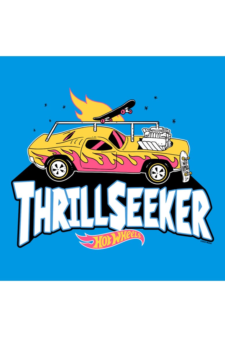 Mens Hot Wheels Thrill Seeker Logo T Shirt, Alternate, color, Sapphire