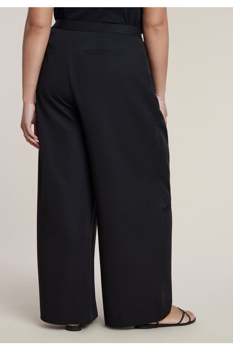 Wrap Detail Trouser, Alternate, color, BLACK ONYX