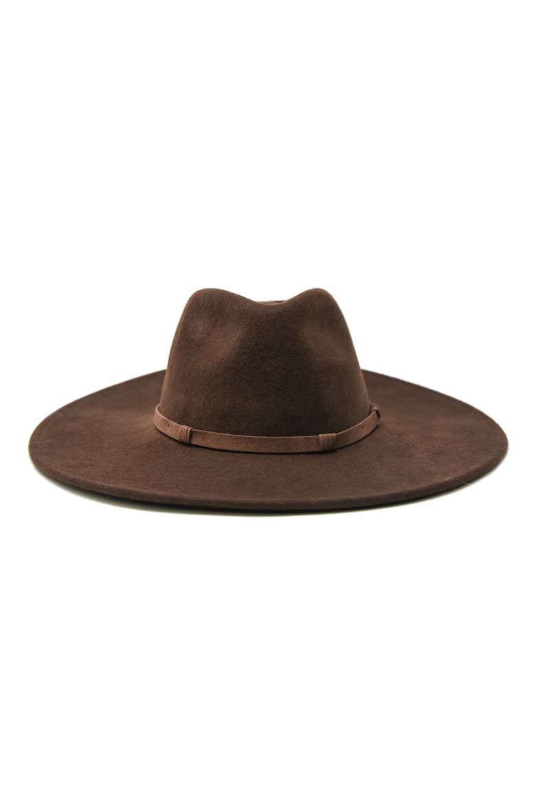 Erin Wide Brim Wool Rancher Hat, Alternate, color, CHOCOLATE BROWN