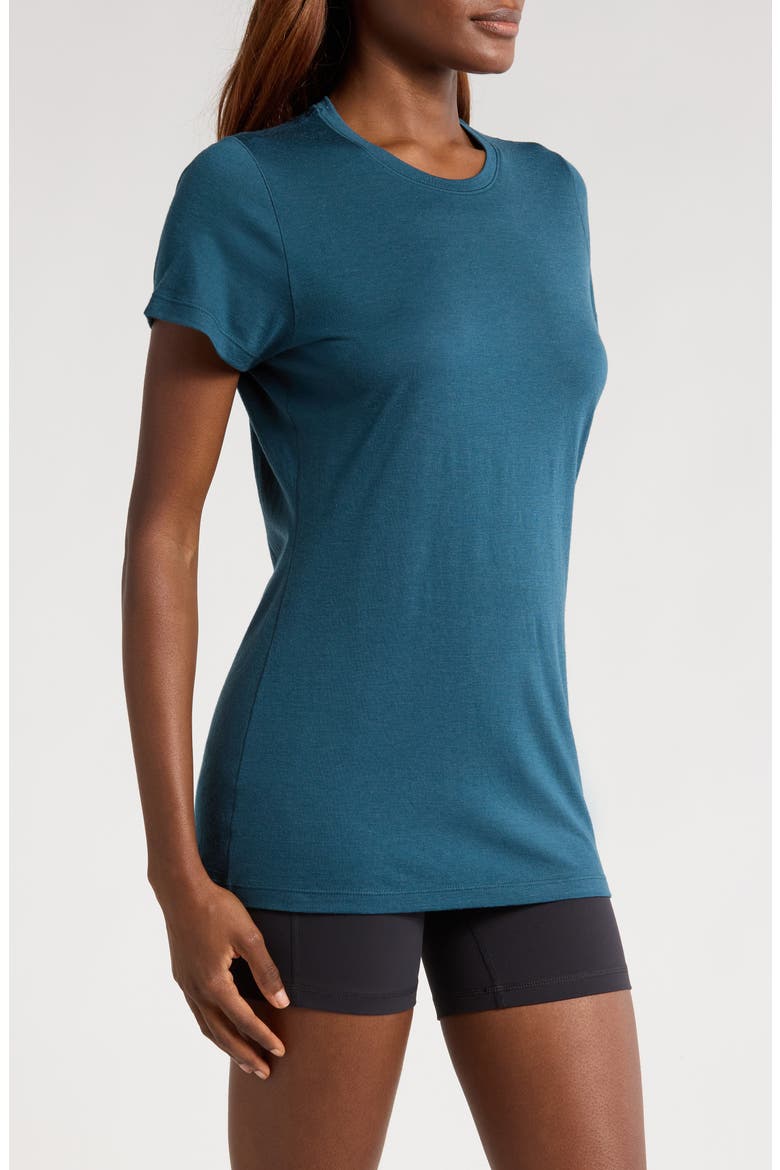 Merino Wool Blend Short Sleeve T-Shirt, Alternate, color, TWILIGHT BLUE