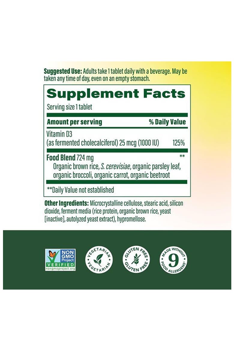 Vitamin D3 1000 IU (25 mcg), Vegetarian, Gluten Free, Non-GMO, Kosher, 90 Tablets, Alternate, color, None