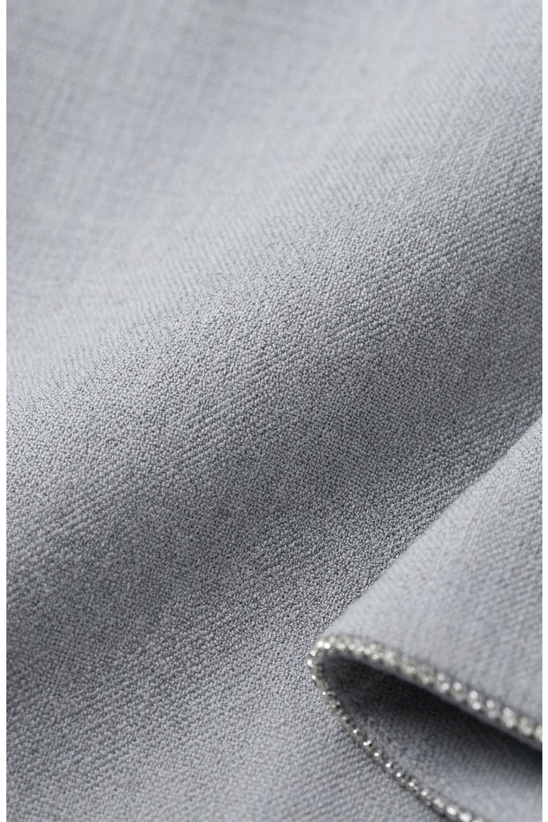 Double Breasted Tailored Peplum Blazer, Alternate, color, Light Grey