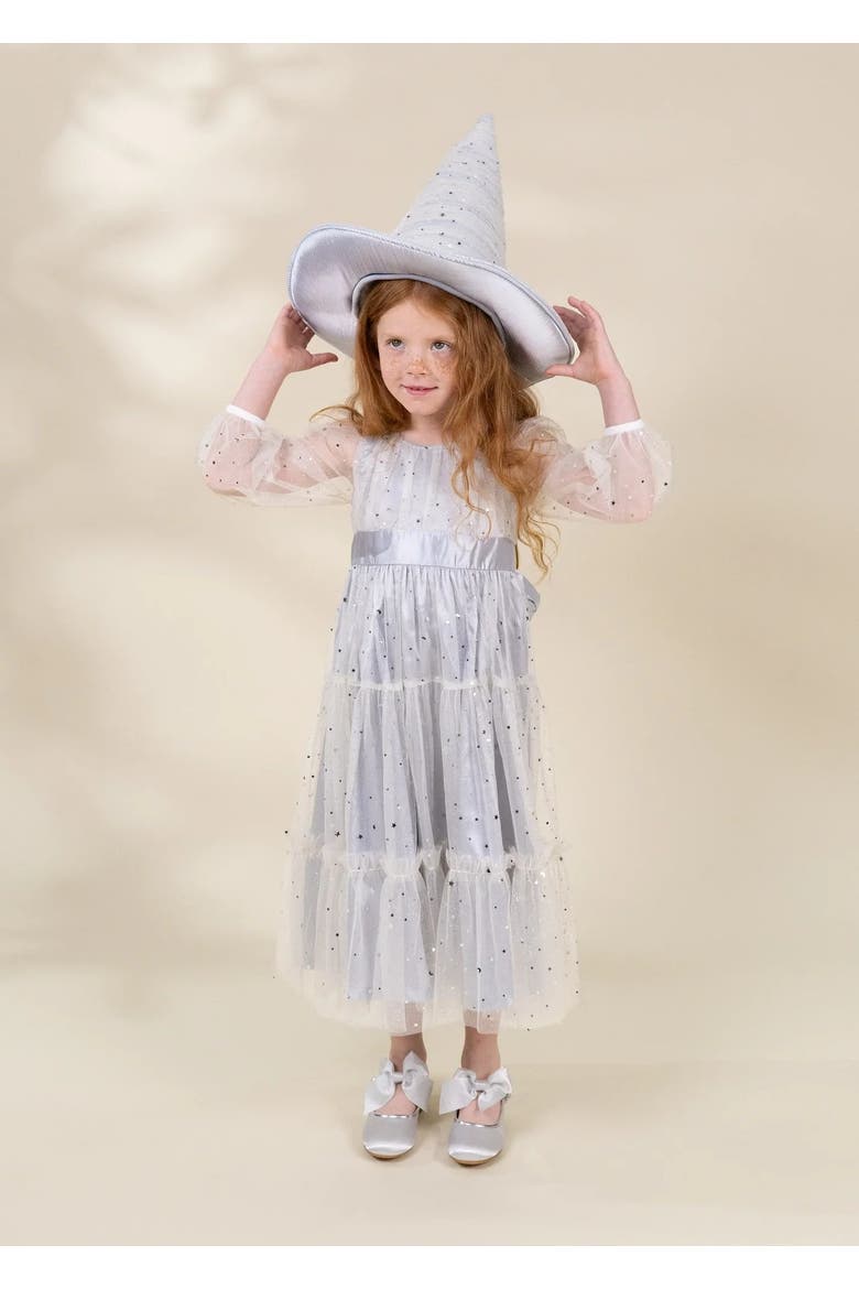 Star Princess with Hat Dress Play Costume, Main, color, Silver
