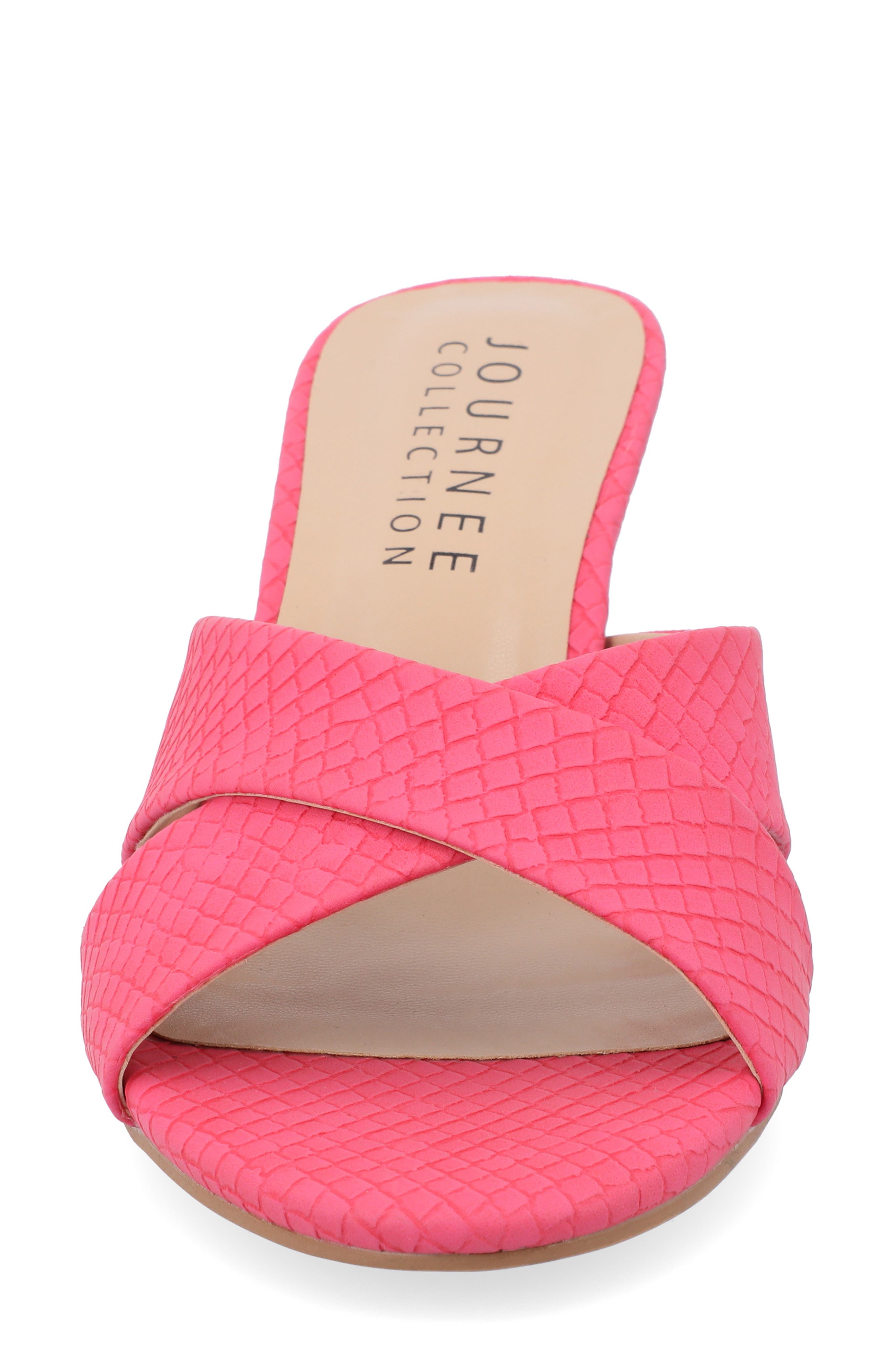 Journee Collection Berkly Slide Sandal, Alternate, color, Pink